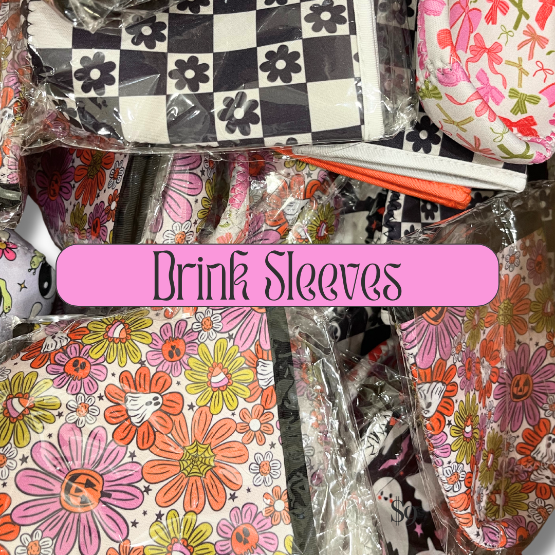 Black checkered Slim Can Drink Sleeves