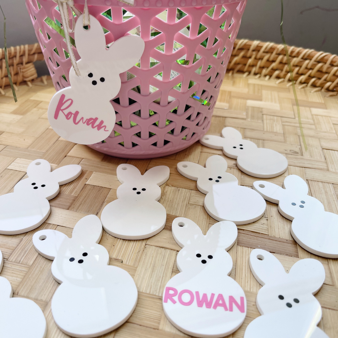 Easter Basket Bunny Name Tag