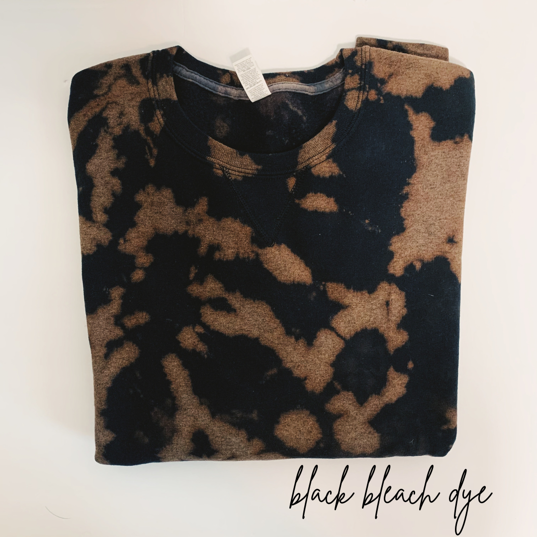 Black Bleach Dye Sweatshirt