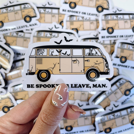 Be Spooky or Leave, Man Sticker