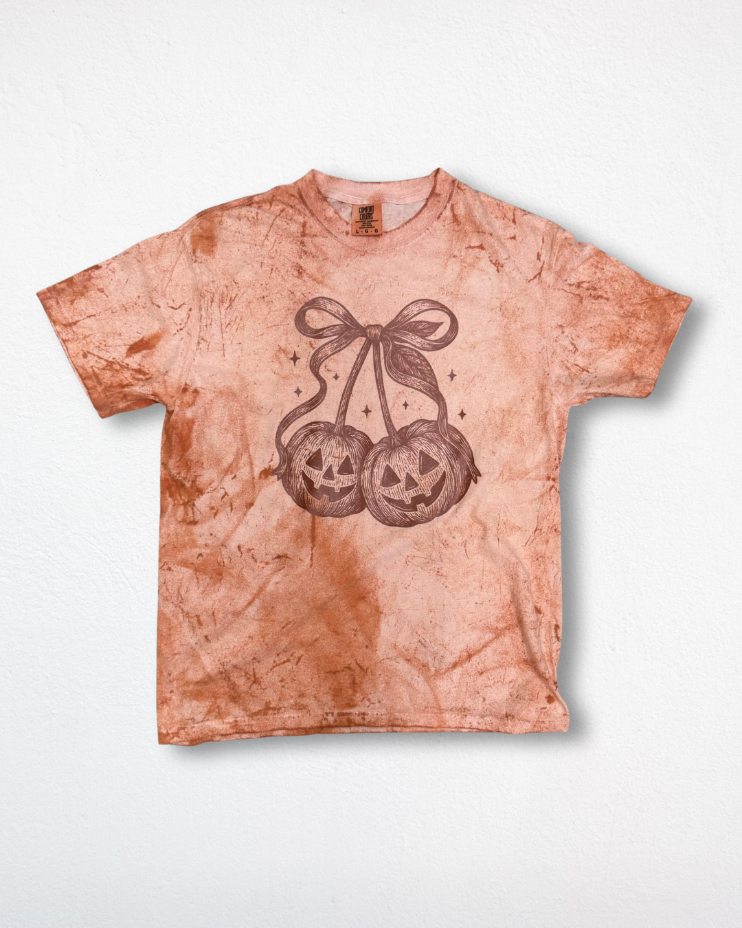 Metallic Pumpkin Cherries Graphic Tee