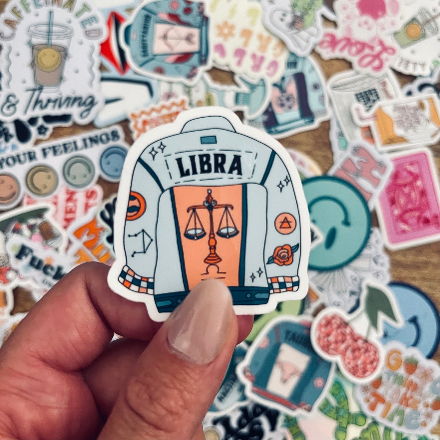 Libra Jean Jacket Sticker