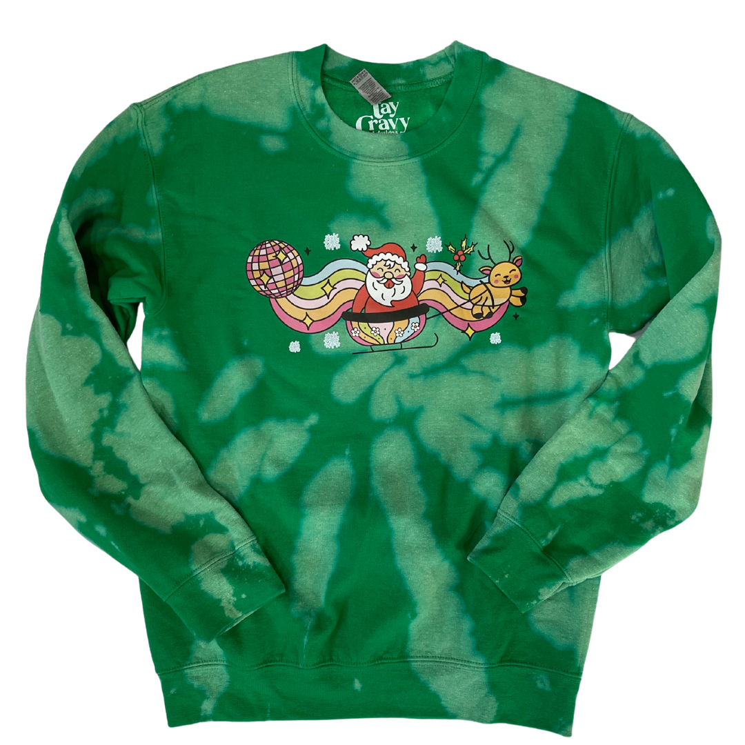 Disco Rainbow Santa Sweatshirt - 2 Color Options