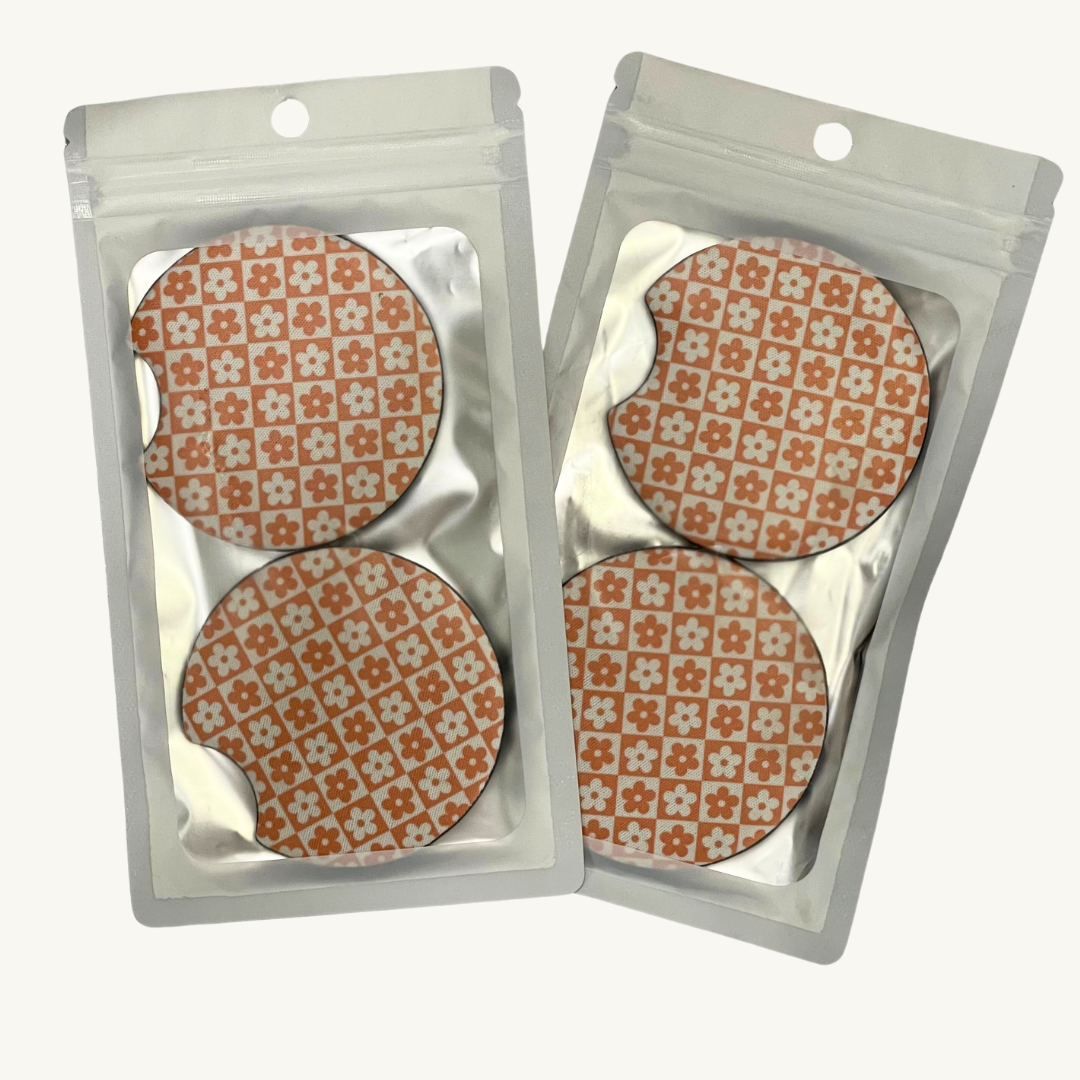 2.5 Inch Neoprene Car Coasters- Set of 2