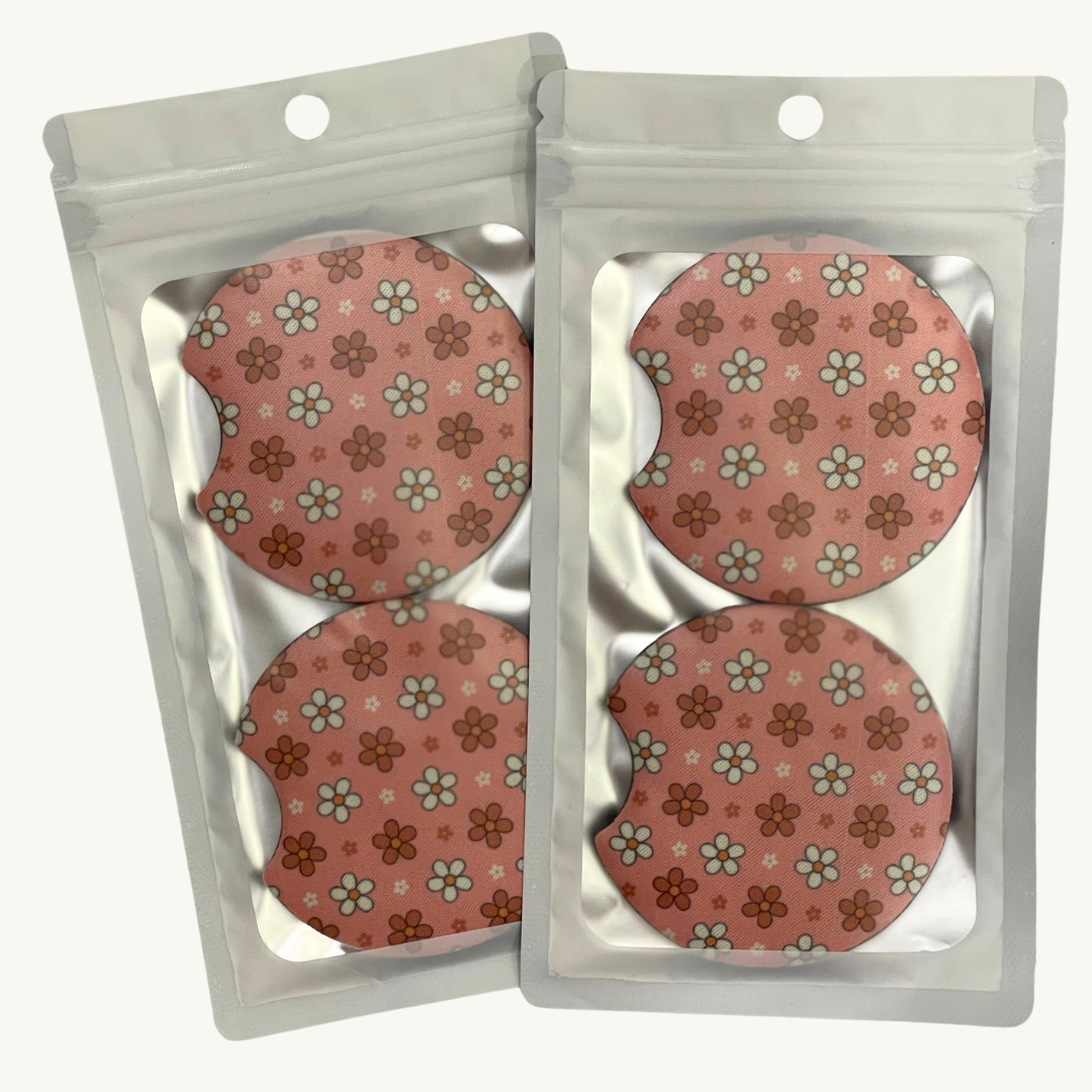 2.5 Inch Neoprene Car Coasters- Set of 2