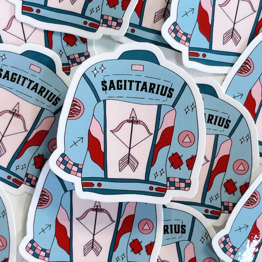 Sagittarius Jean Jacket Sticker