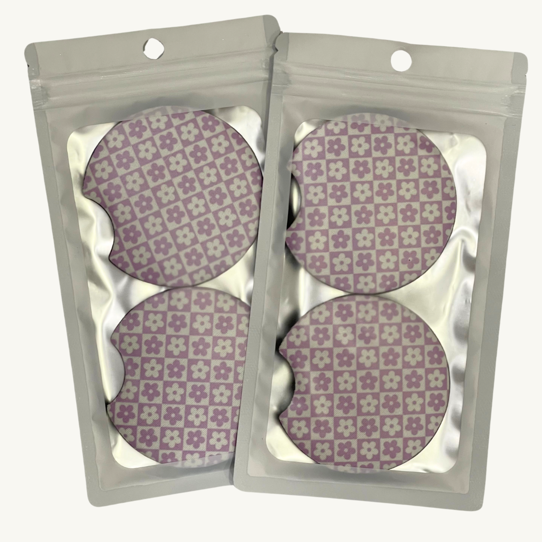 2.5 Inch Neoprene Car Coasters- Set of 2