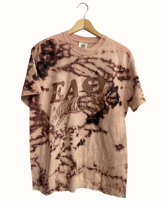 Easy Tiger Black Bleach Dye Tee