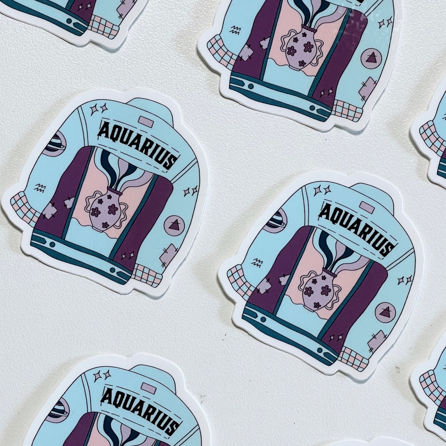 Aquarius Jean Jacket Sticker