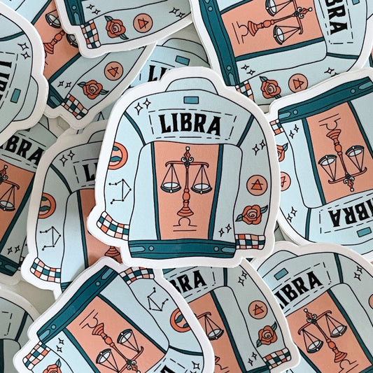 Libra Jean Jacket Sticker