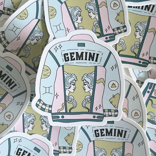 Gemini Jean Jacket Sticker