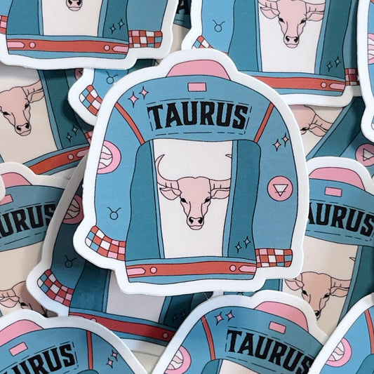 Taurus Jean Jacket Sticker