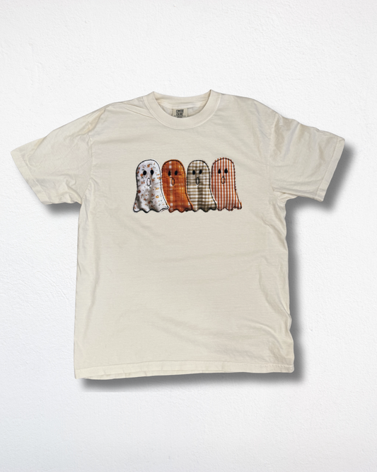 Faux Patchwork Ghosts Graphic Tee