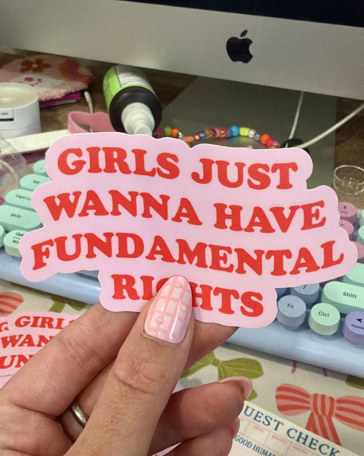 Girls Just Wanna Have Fundamental Rights Sticker- RESTOCKED - NEW SIZE
