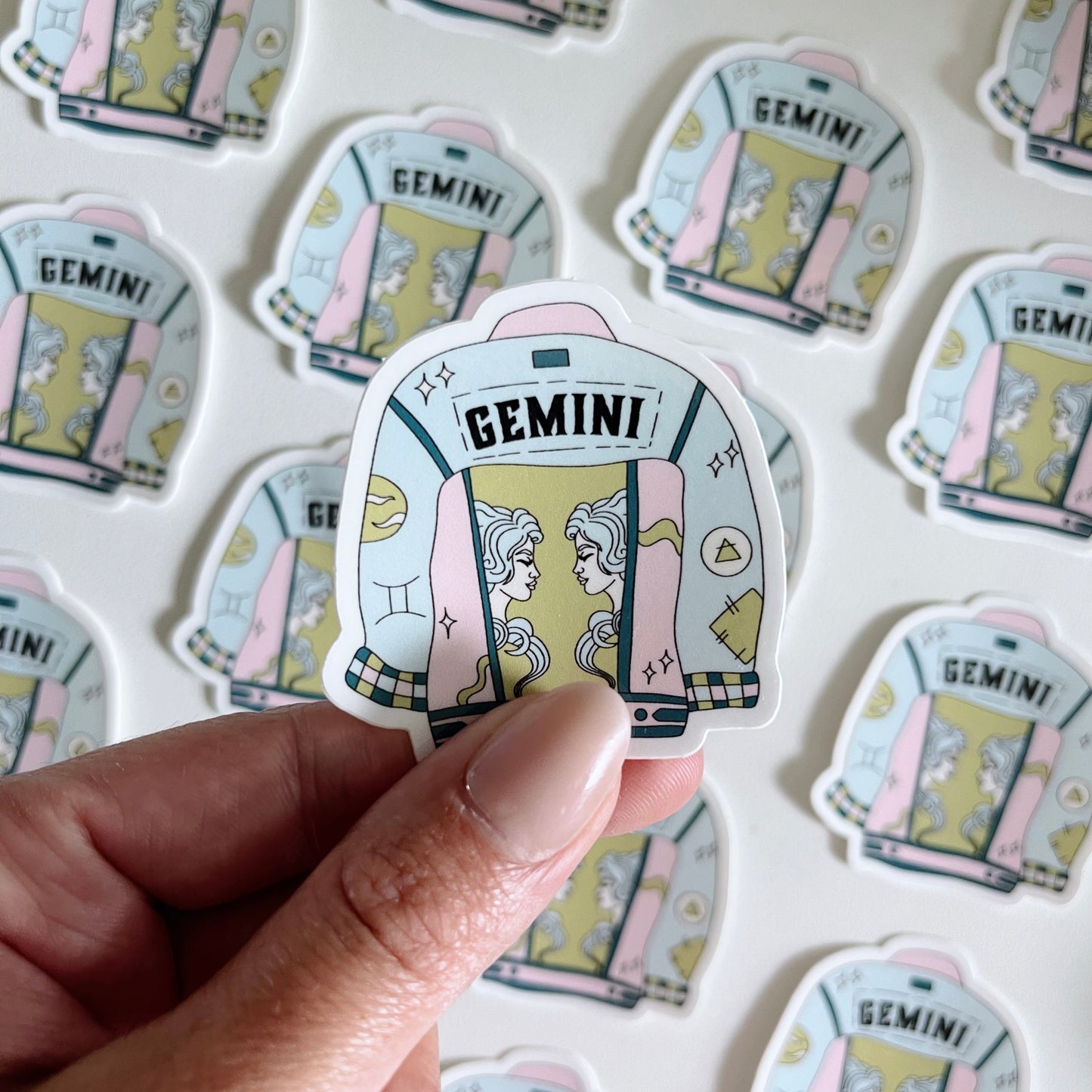 Gemini Jean Jacket Sticker