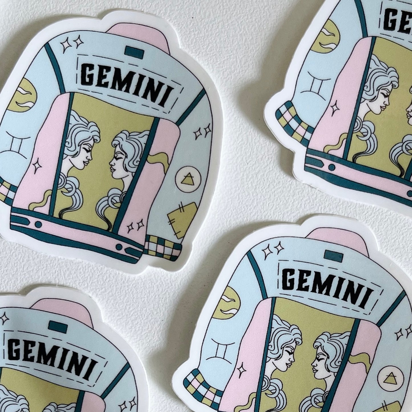 Gemini Jean Jacket Sticker