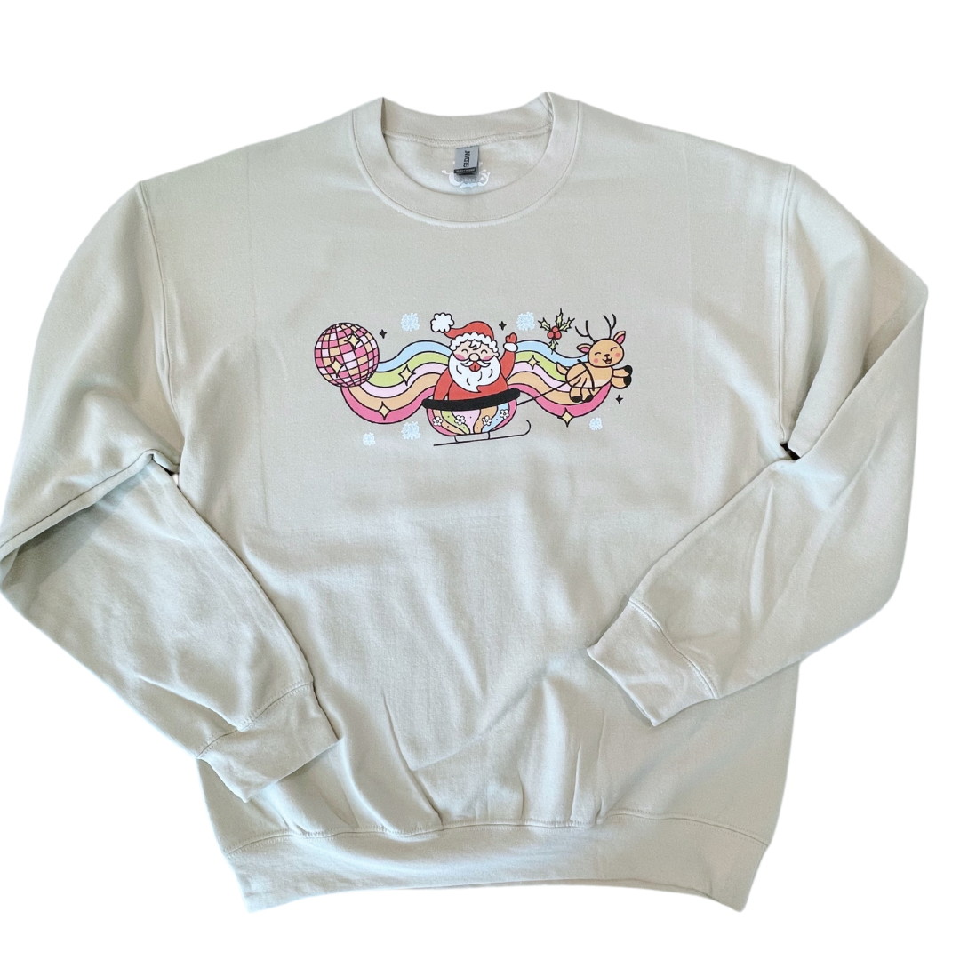 Disco Rainbow Santa Sweatshirt - 2 Color Options