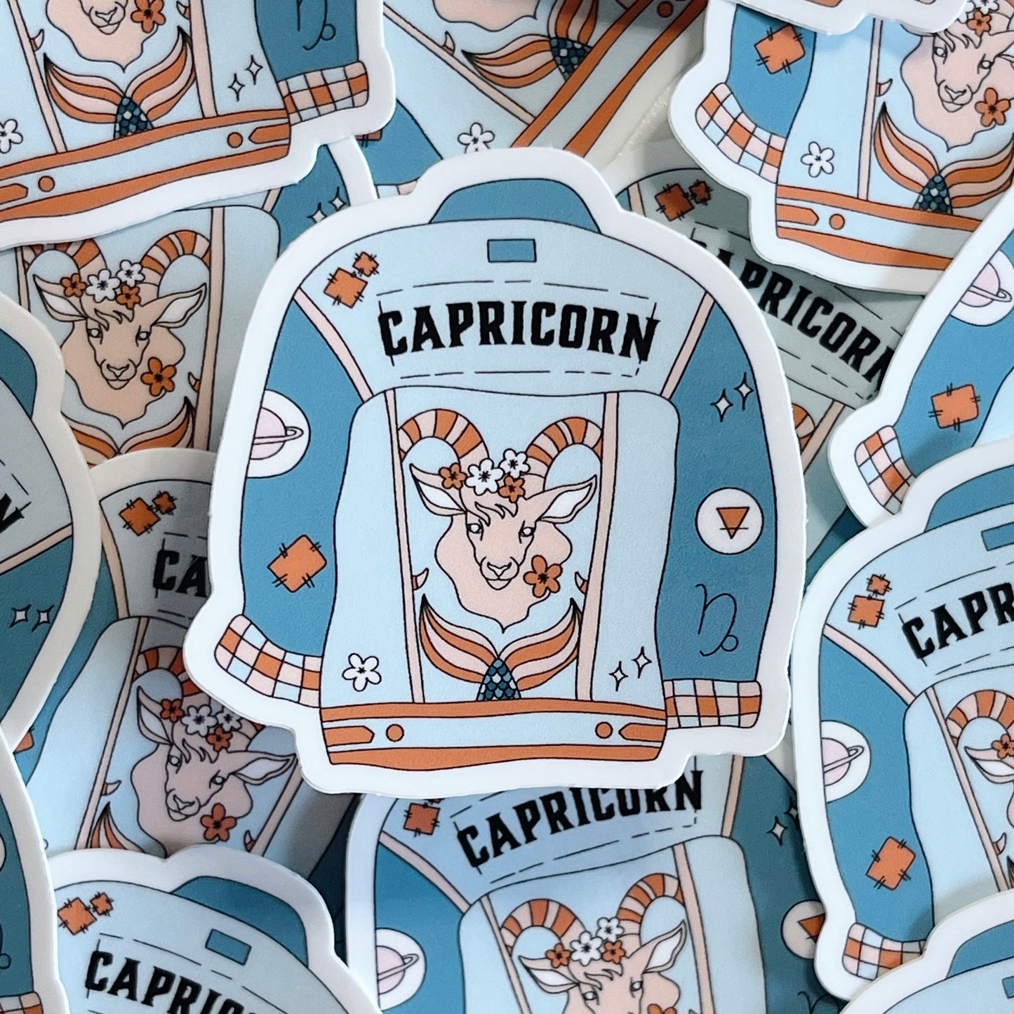 Capricorn Jean Jacket Sticker