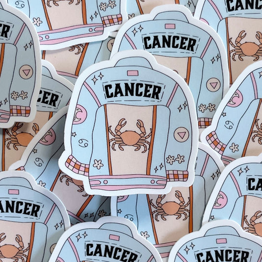 Cancer Jean Jacket Sticker