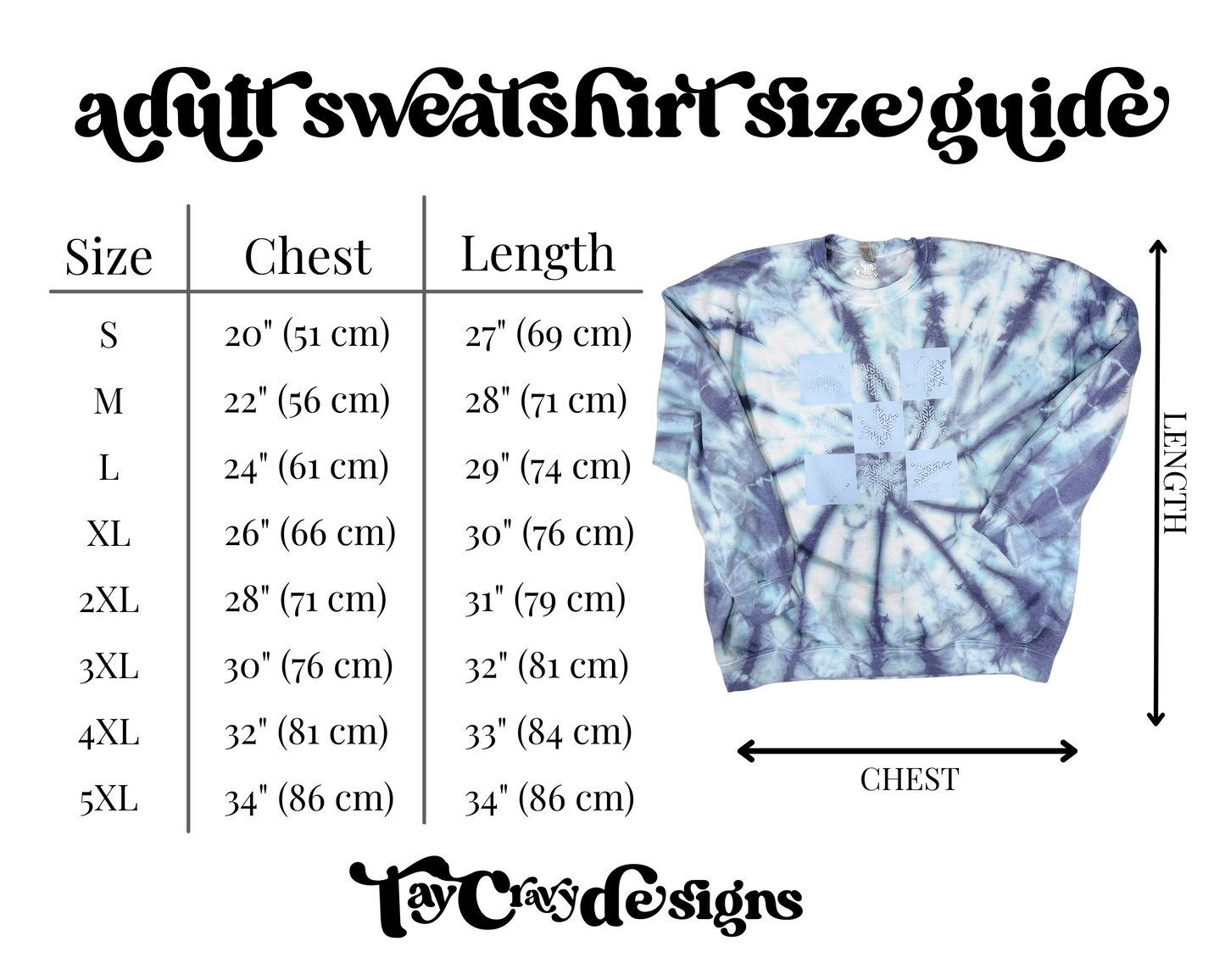 Snowflake Tie Dye Sweatshirt