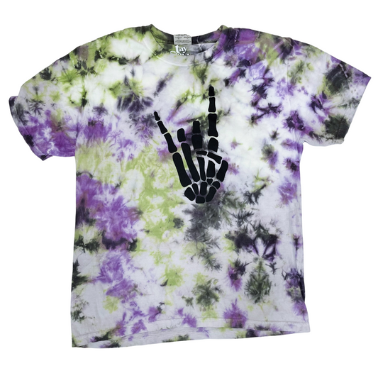 Rock On  Skeleton Tie Dye Tee