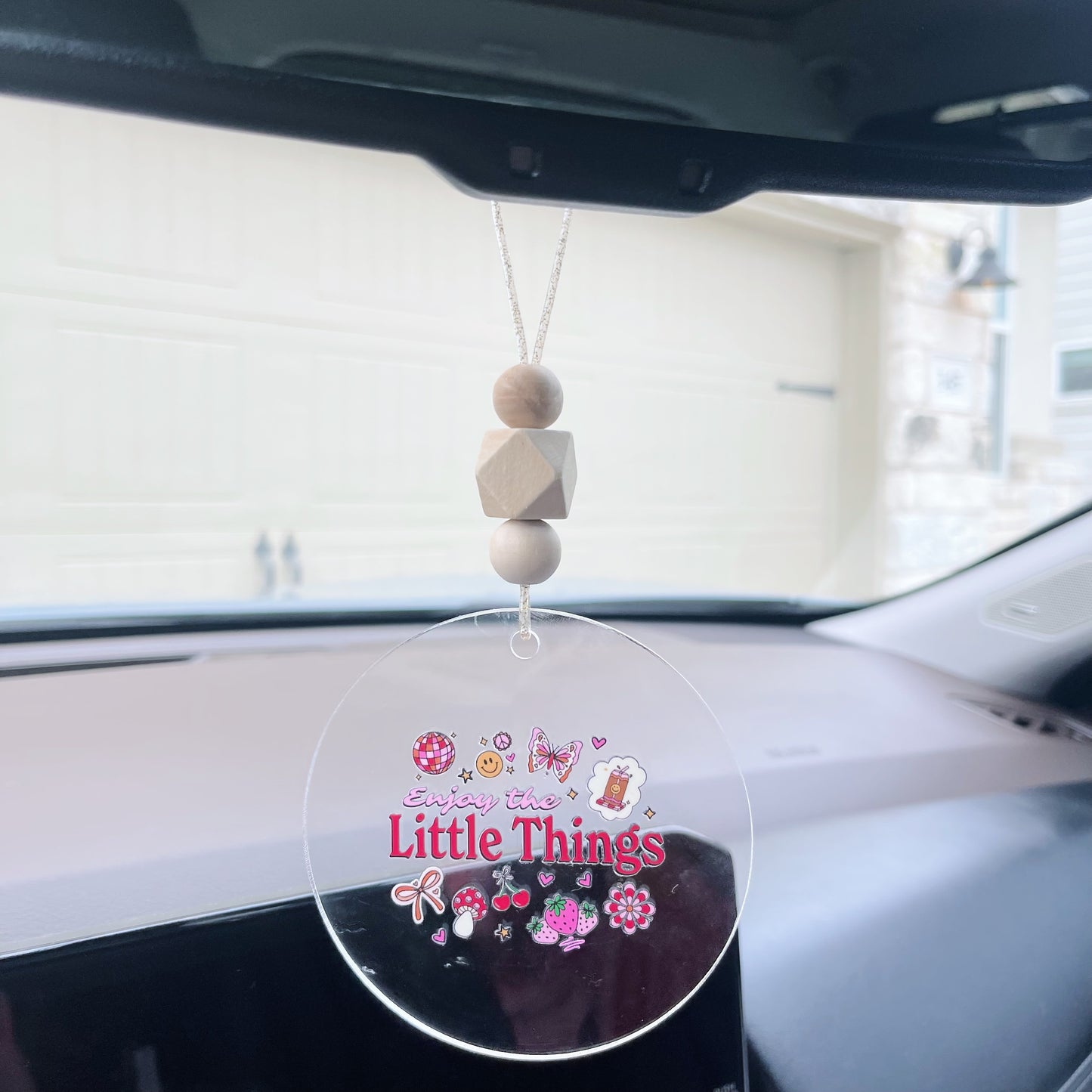 Enjoy The Little Things Car Charm