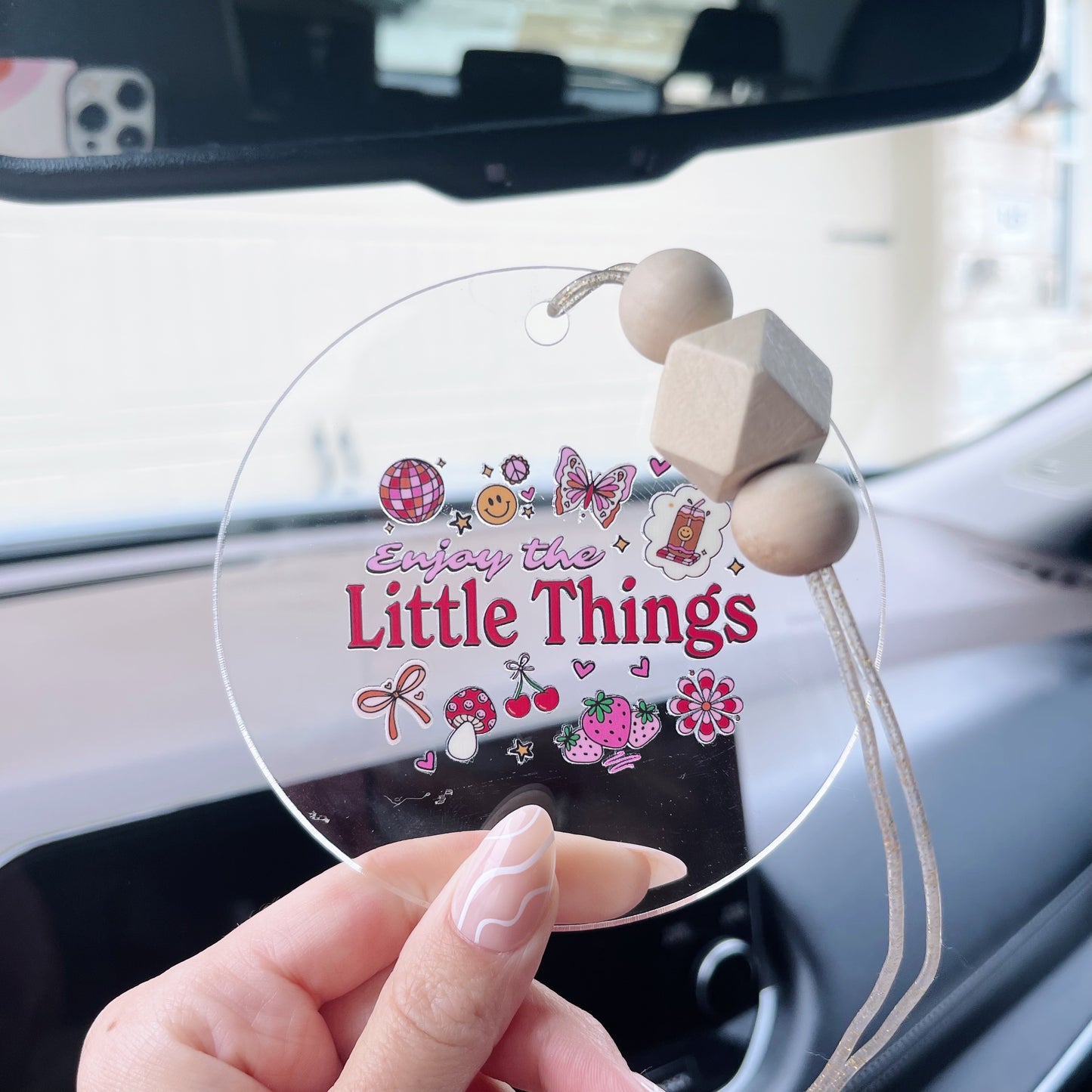 Enjoy The Little Things Car Charm