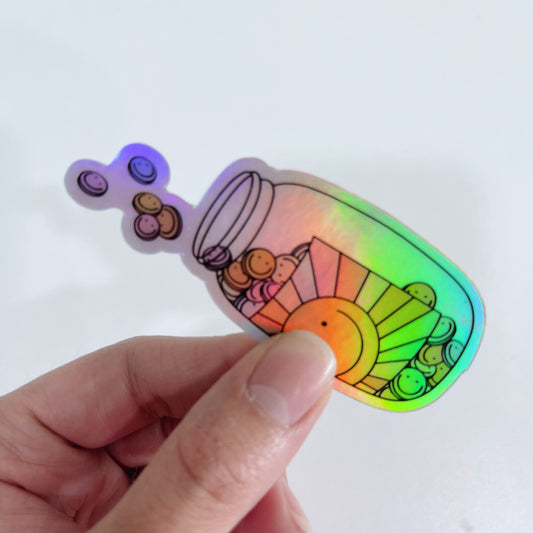 Happy Pills Holographic Sticker