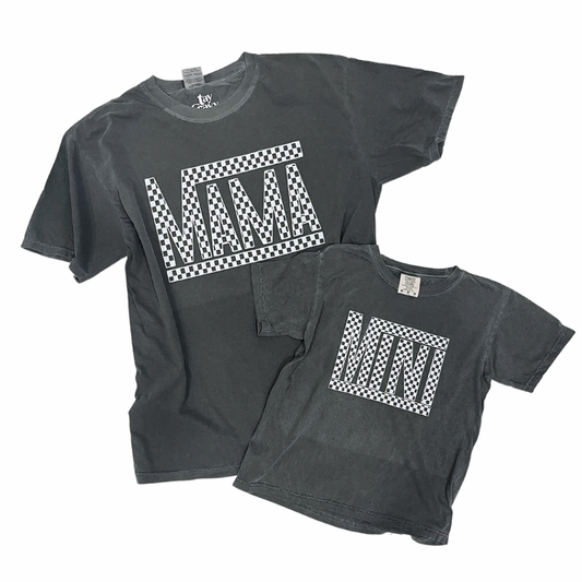 Checkered Mama & Mini Matching Tees - Adult & Youth sizes