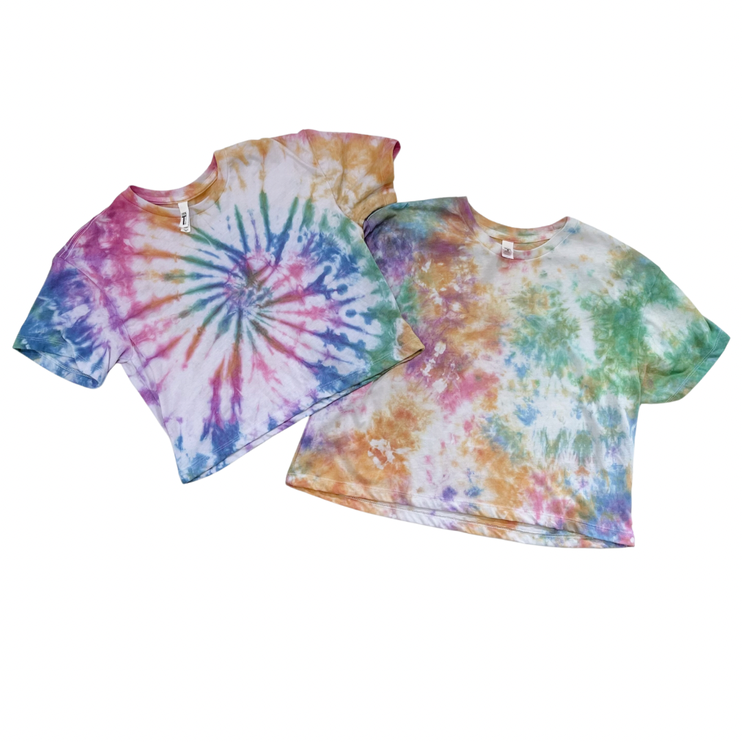 Rainbow Tie-Dye Shaka Shirt, (embroidered white front logo) – Campervan  Coffee