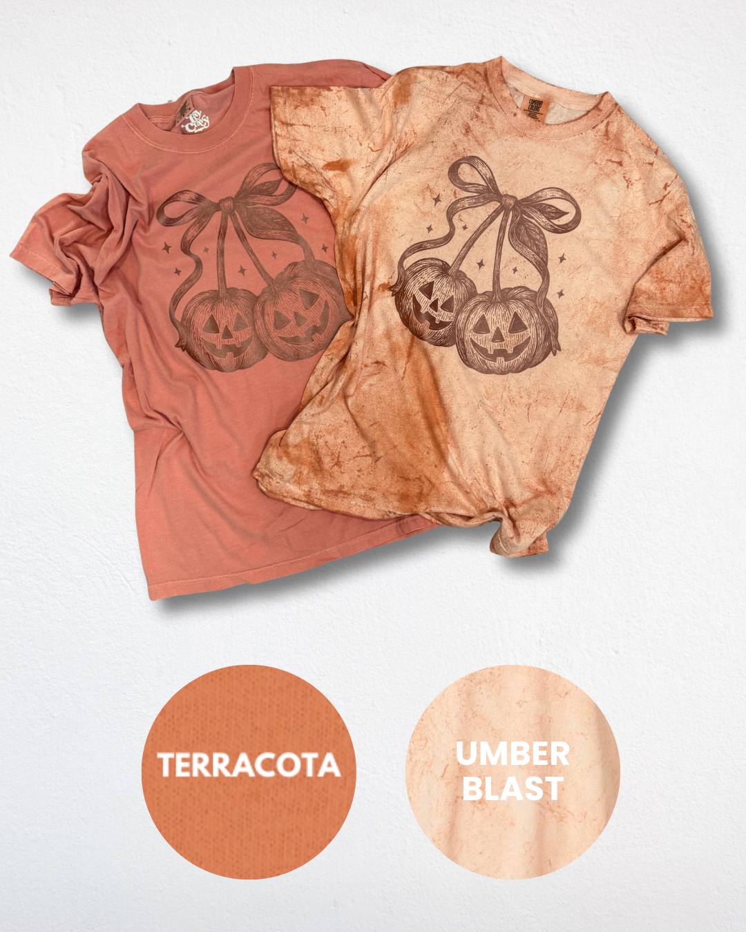 Metallic Pumpkin Cherries Graphic Tee