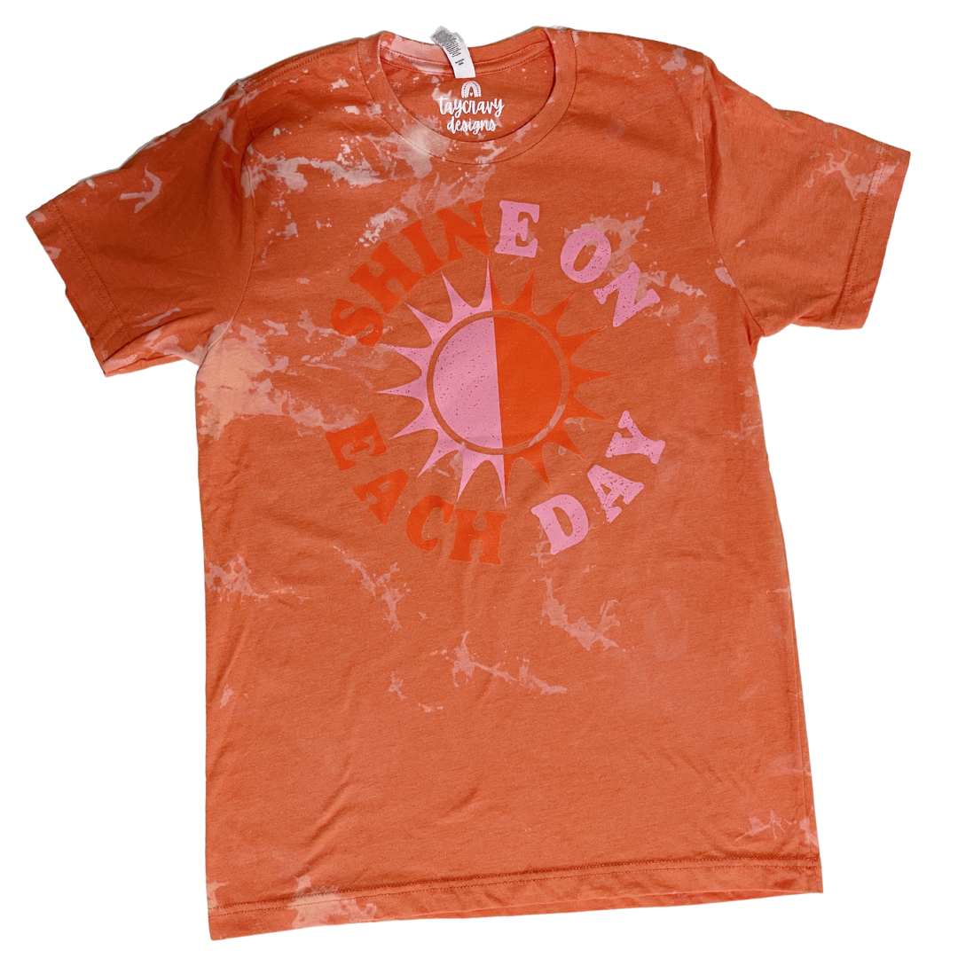 Shine On Every Day Bleach Dye Tee