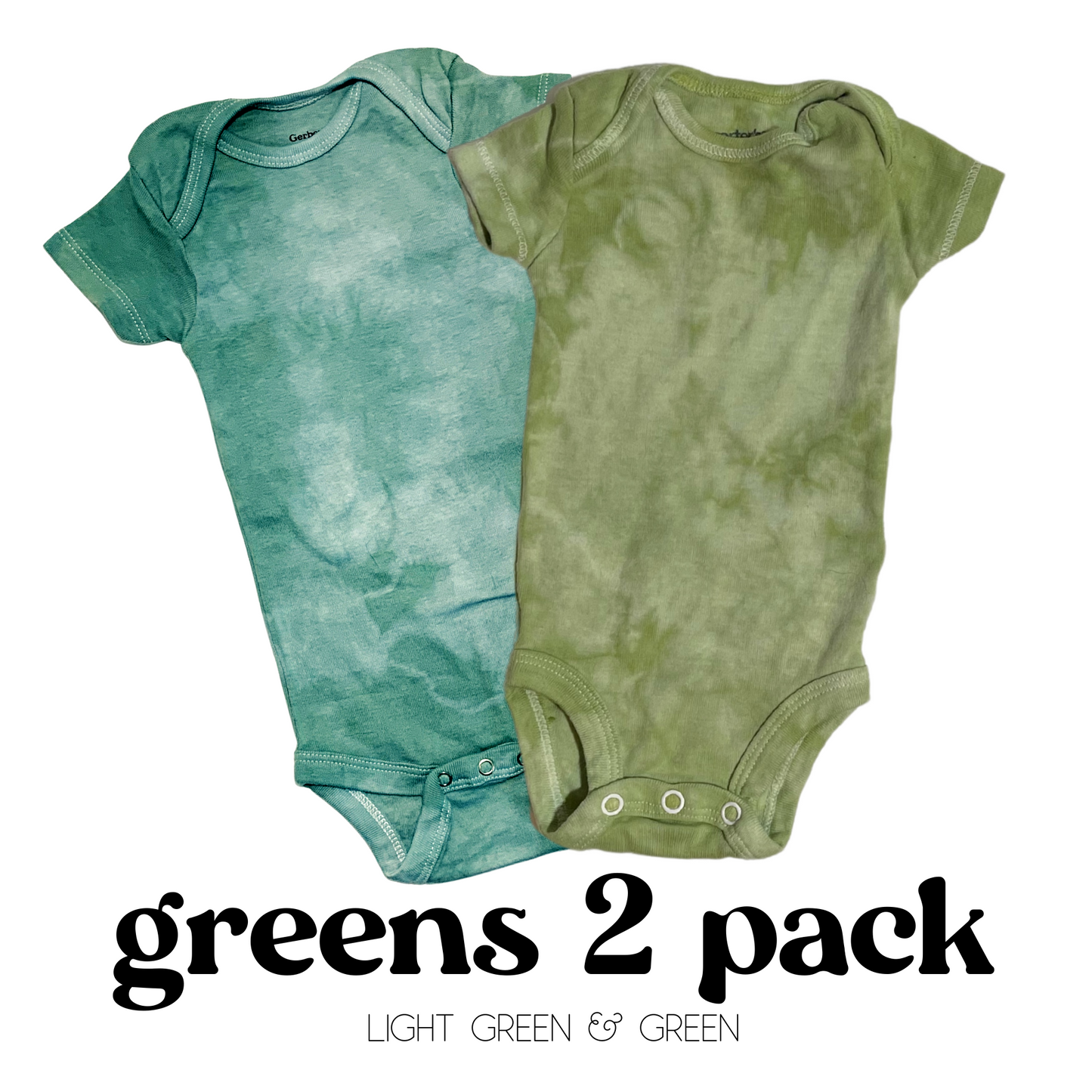 Greens Baby Bodysuit 2 PACK