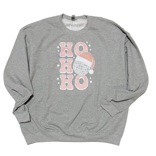 Ho Ho Ho Disco Ball Grey Sweatshirt