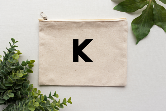 Initial Canvas Pouch - BOLD