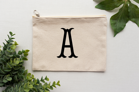 Initial Canvas Pouch - FISHTALE