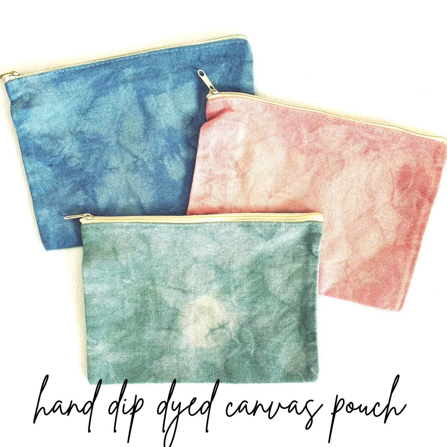 Tie Dye Canvas Zipper Pouch