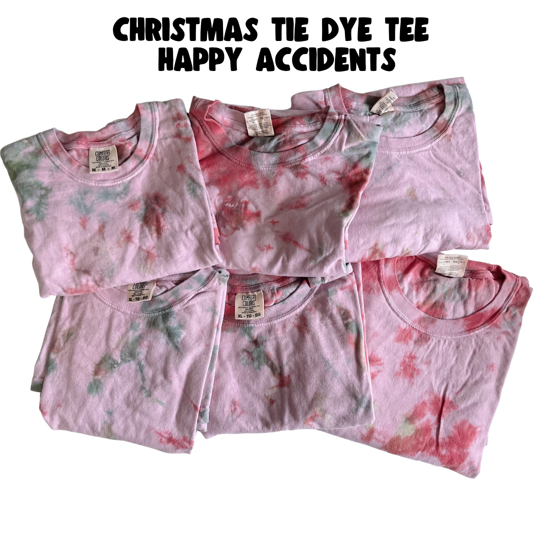 HAPPY ACCIDENT Christmas Tie Dye T-Shirt