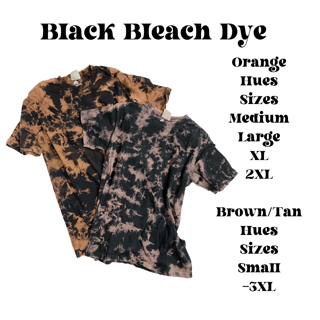 Black Bleach Dye Tee