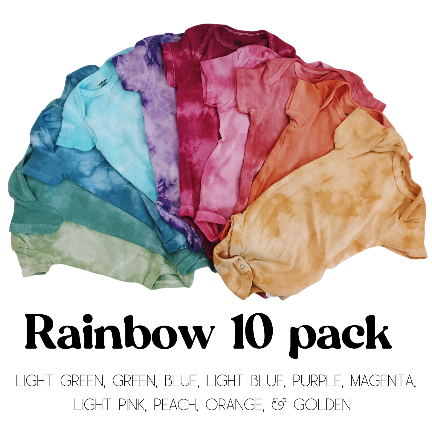 Rainbow Baby Bodysuit 10 PACK