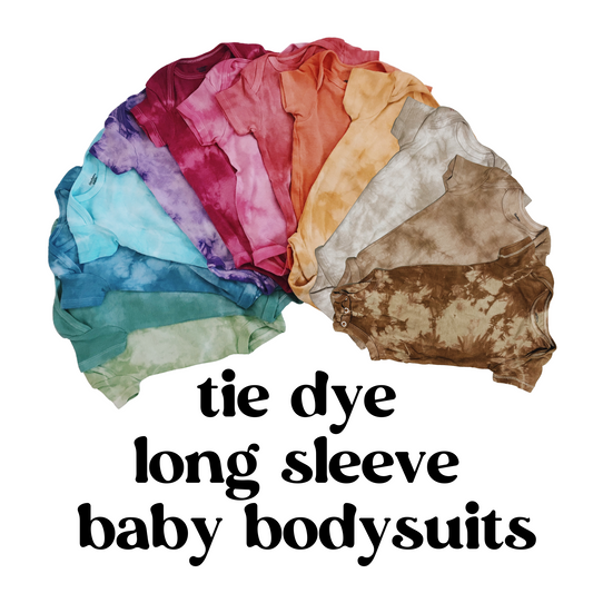 Tie Dye Baby Bodysuit LONG SLEEVE