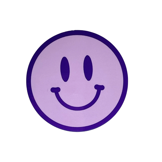 Purple Happy Face Sticker