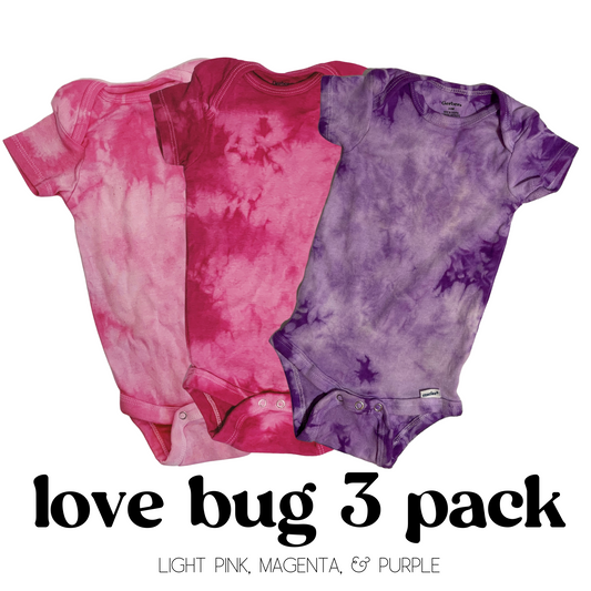 Love Bug Baby Bodysuit 3 PACK