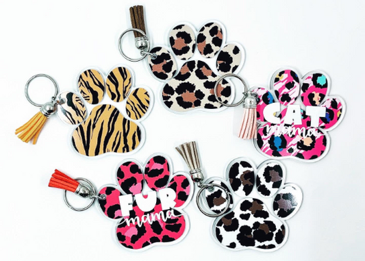 Paw Print Keychain