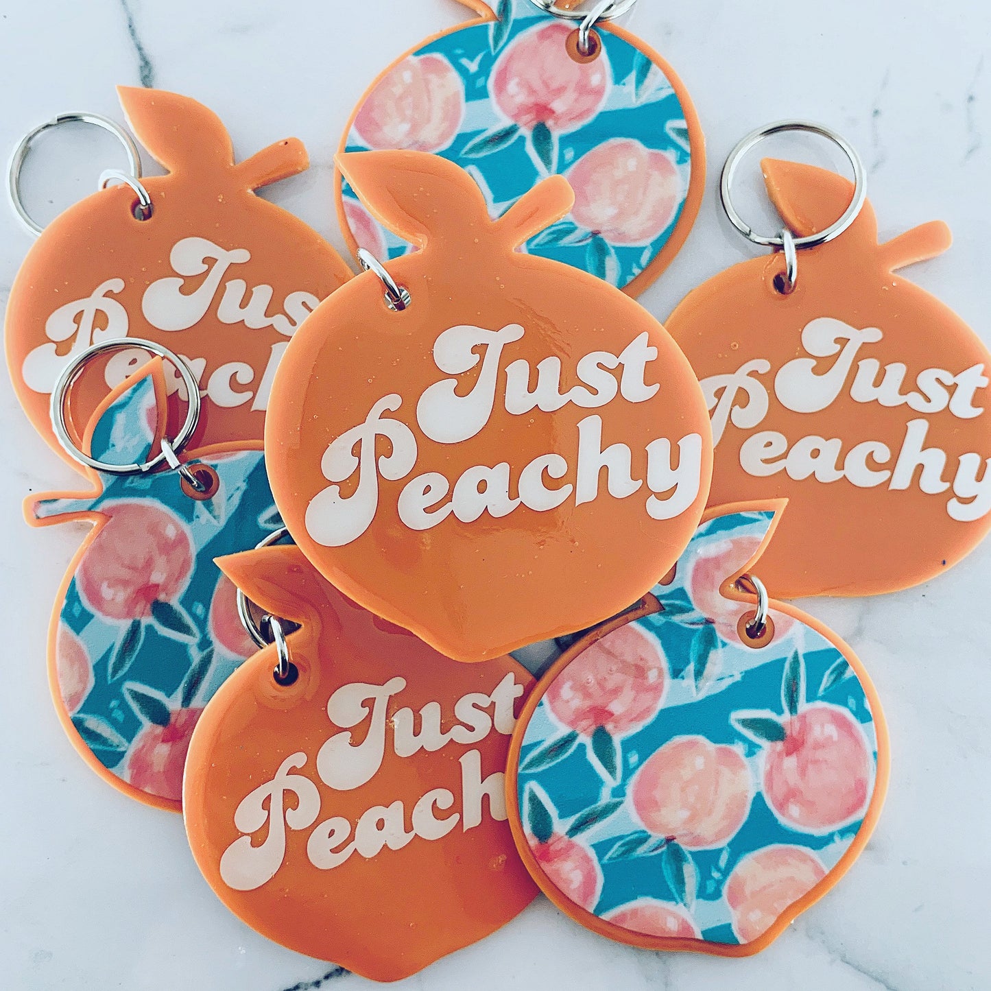 Just Peachy Keychain