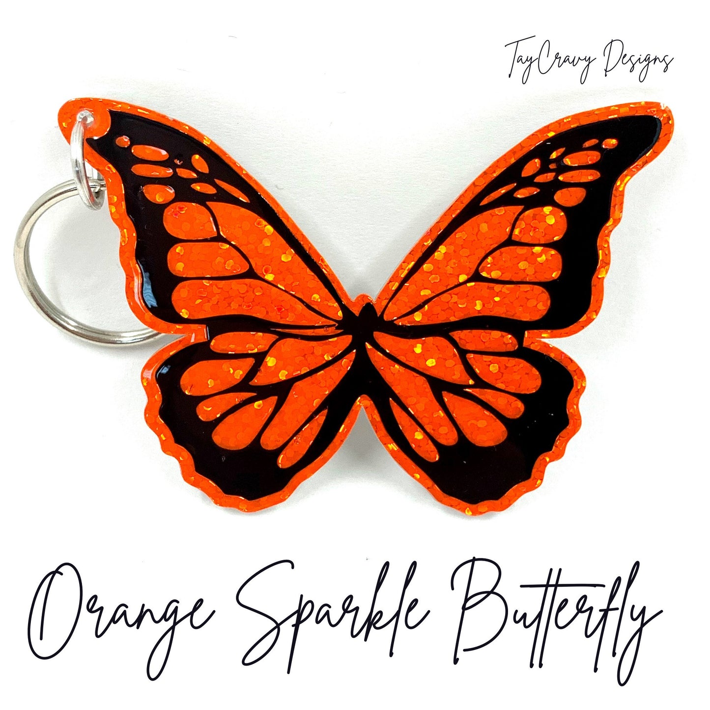 Butterfly Acrylic Keychain with Key Ring