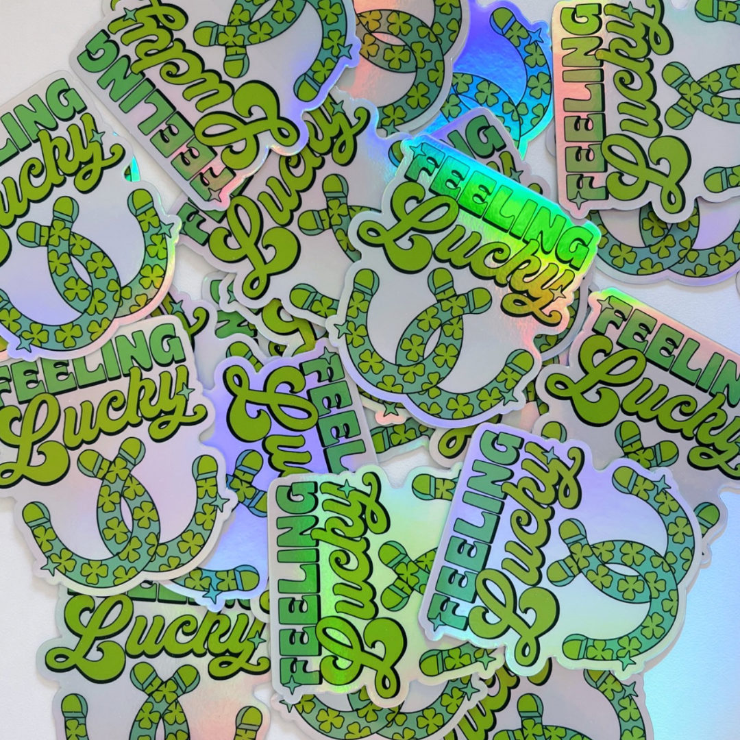 Feeling Lucky Holographic Sticker