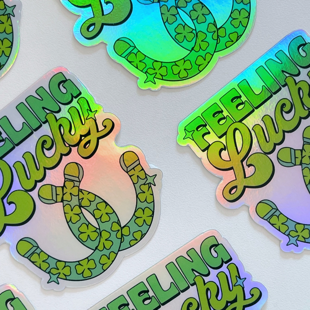 Feeling Lucky Holographic Sticker