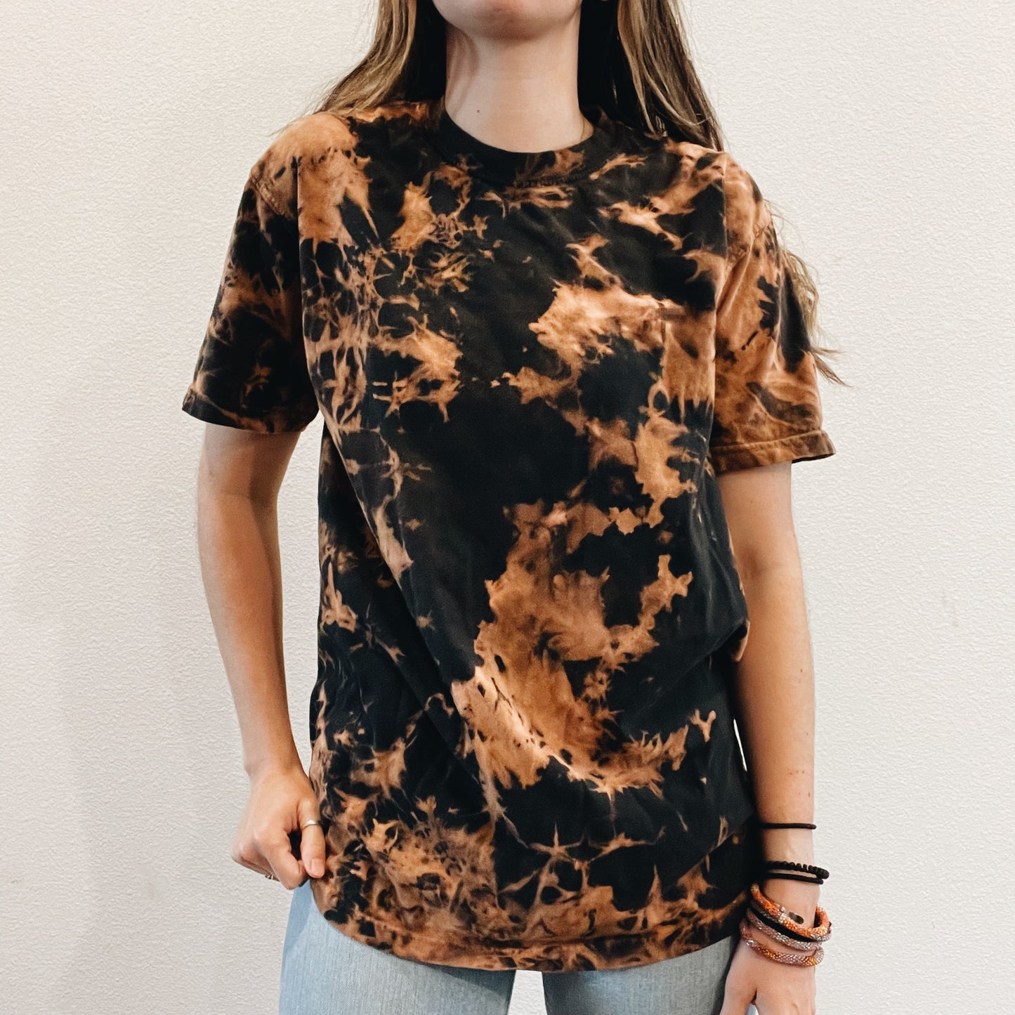 Black Bleach Dye Tee