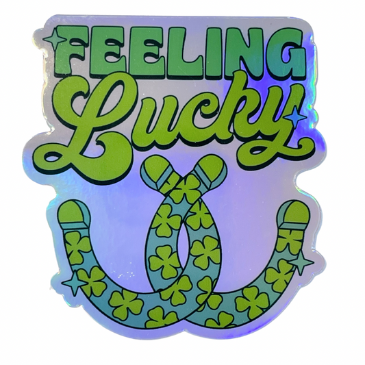 Feeling Lucky Holographic Sticker